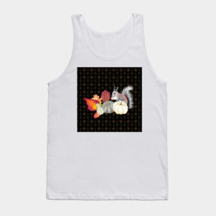 Autumn Gourds and Squirrel Tank Top